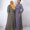 multiprint dress. modest fashion